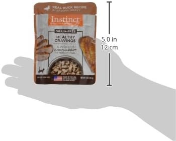 Instinct Healthy Cravings Natural Wet Cat Food Topper, Grain Free Recipe - Real Duck, 3 oz. Pouches (Pack of 24)