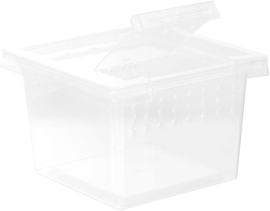 FRCOLOR Box Rearing Box Turtle Transport Container Frog Enclosure Mini Critter Keeper Transparent Animal Habitat Cage Hatching Container Hermit Crab Tank Plastic Glass Turtle Tank