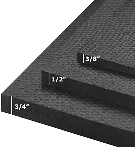 American Floor Mats - Horse/Stable Mats - Heavy Duty Stall Mats - Thick, Durable Rubber Flooring Solid Black 3/8" Thick - 3' x 4' Mat