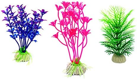 CousDUoBe Artificial Aquatic Plants 11 Pcs Small Aquarium Plants Artificial Fish Tank Decorations,Used for Household and Office Aquarium Simulation Plastic Hydroponic Plants