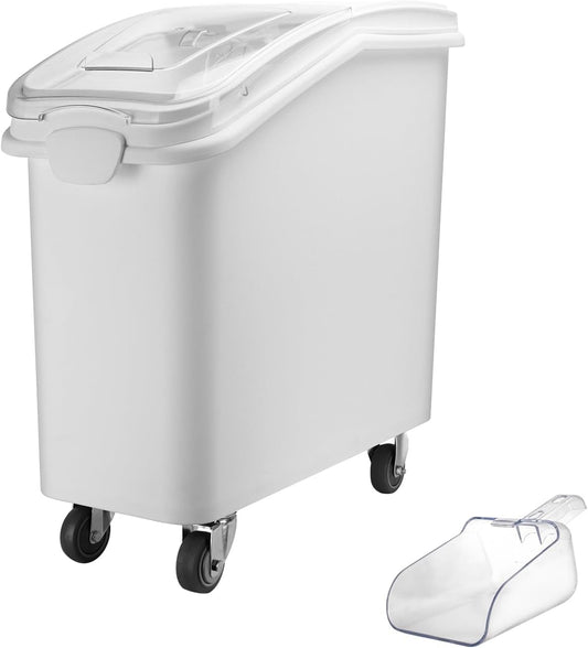 Ingredient Storage Bin,21 Gallon Dispenser Bin with Scoop for Dry Food, Sugar, Baking Supplies,Kitchen Rice Cereal Flour Bin,BPA Free,Pet Food Storage Container,Dog Cat Birds Food (21 Gallon)