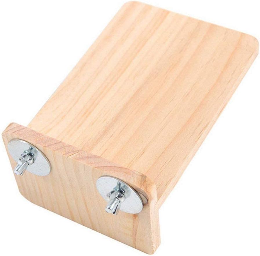 Litewoo Bird Perch Corner Platform Stand Shelf for Birds Budgie Parakeet Cockatiel Conure Cockatoo(Springboard)