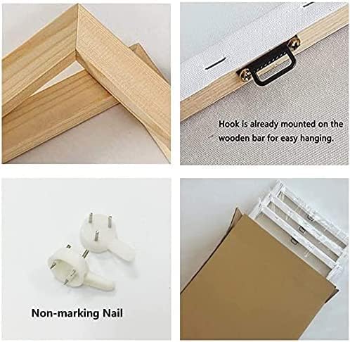 Yxbhhym-Beach Wall Art Black and White Ocean Pictures for Walls Sunrise Seascape Scenery Canvas Print Sunset Painting Palm Poster Sea Wave Artwork for Living Room Wall Art Bedroom Office Wall DĂŠcor