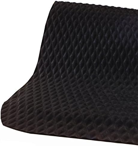 American Floor Mats Hog Heaven 5/8 inch Black & Yellow Border 3' x 12' Nitrile Backed Anti-Fatigue Comfort Mat