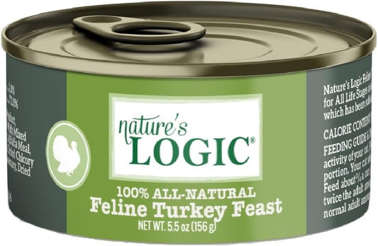 Nature'S Logic 24 Count Feline Turkey Canned Food, 24-5.5 Oz