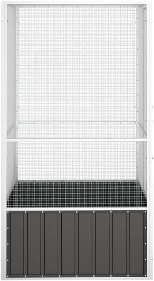 Steel Bird Cage, Large Flight King Bird Cage for Cockatiels African Grey Quaker Amazon Sun Parakeets Green Cheek Conures Pigeons Parrot Bird Cage Birdcage, Anthracite 43.7"x42.1"x83.3"