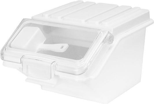 22LB Airtight Flour Storage Container With Scoop for Dry Food, Sugar, Baking Supplies,Rice.BPA Free Ingredient Storage Bin,Pet Food Storage Container Dog Cat Birds Food Bin (22 LB)