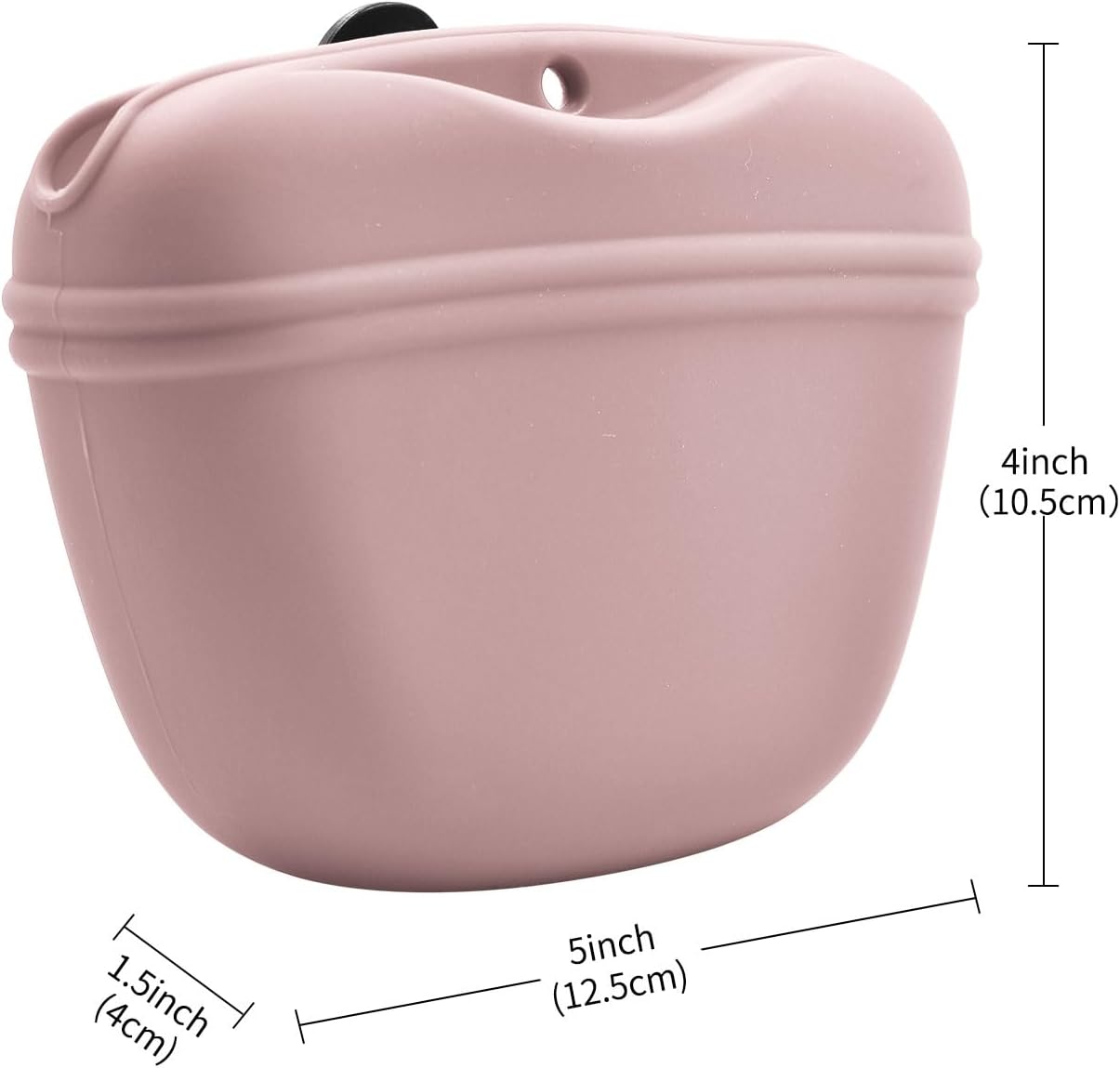 AUDWUD Silicone Dog Treat Pouch,With Dog Training Clicker,Clip on Portable Training Container,Convenient Magnetic Buckle Closing and Waist Clip