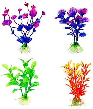 CousDUoBe Artificial Aquatic Plants 11 Pcs Small Aquarium Plants Artificial Fish Tank Decorations,Used for Household and Office Aquarium Simulation Plastic Hydroponic Plants