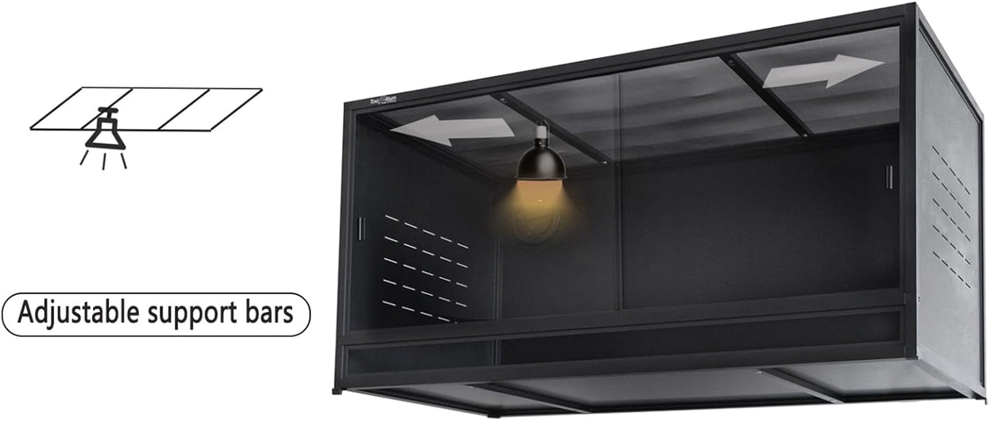 Stackable Space Efficient Reptile Enclosure 44"x20"x20", Reptile Tank 4 Packs for Bearded Dragon and Ball Python, Expandable Snake Terrarium with Front Opening, Combination Lock