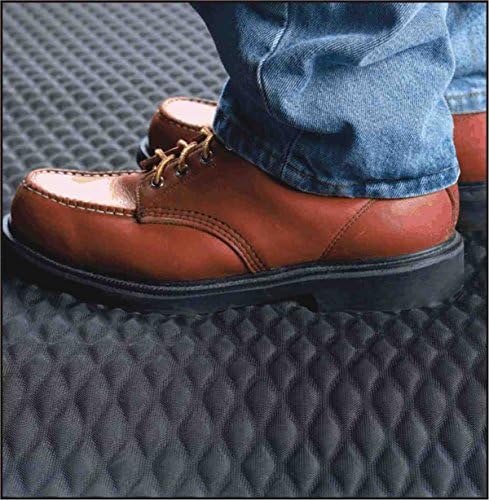 American Floor Mats Hog Heaven 5/8 inch Black & Black Border 4' x 12' Nitrile Backed Anti-Fatigue Comfort Mat