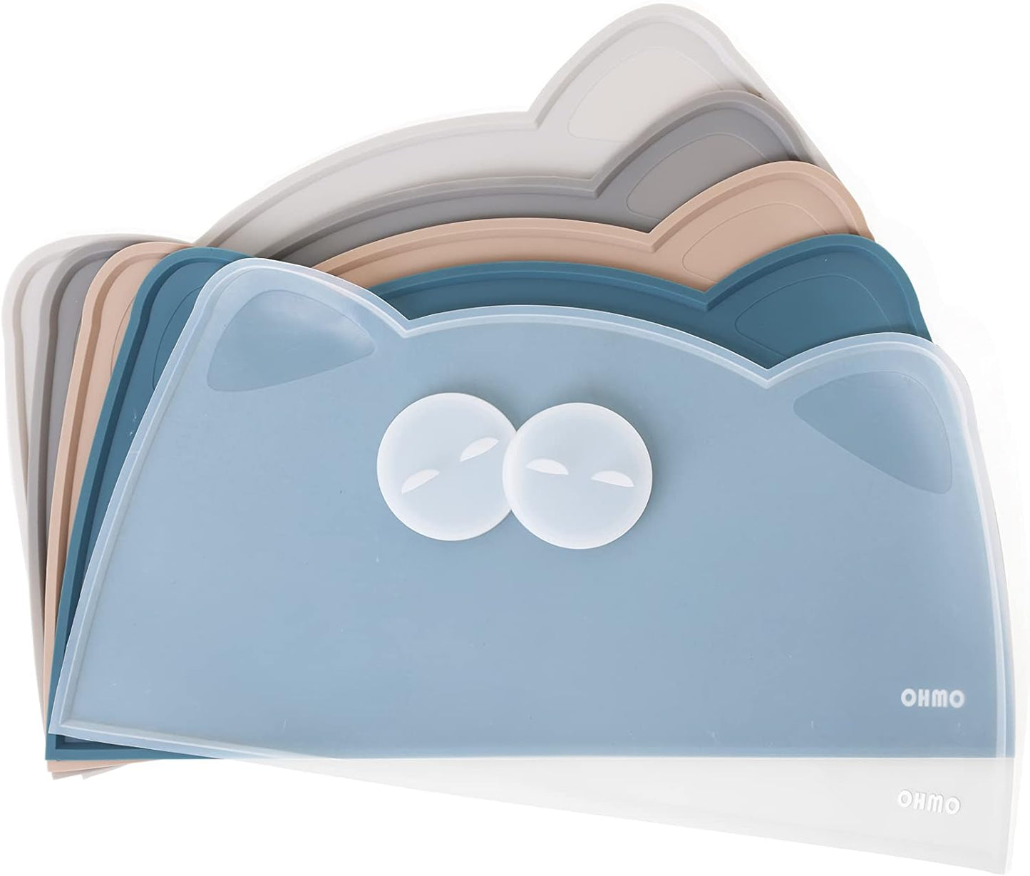 OHMO 3 Pack Small Cat Food Can Lids, Silicone Pet Food Can Lids Covers for 3 oz 2.5 oz Cat Food Cans, Dark Blue