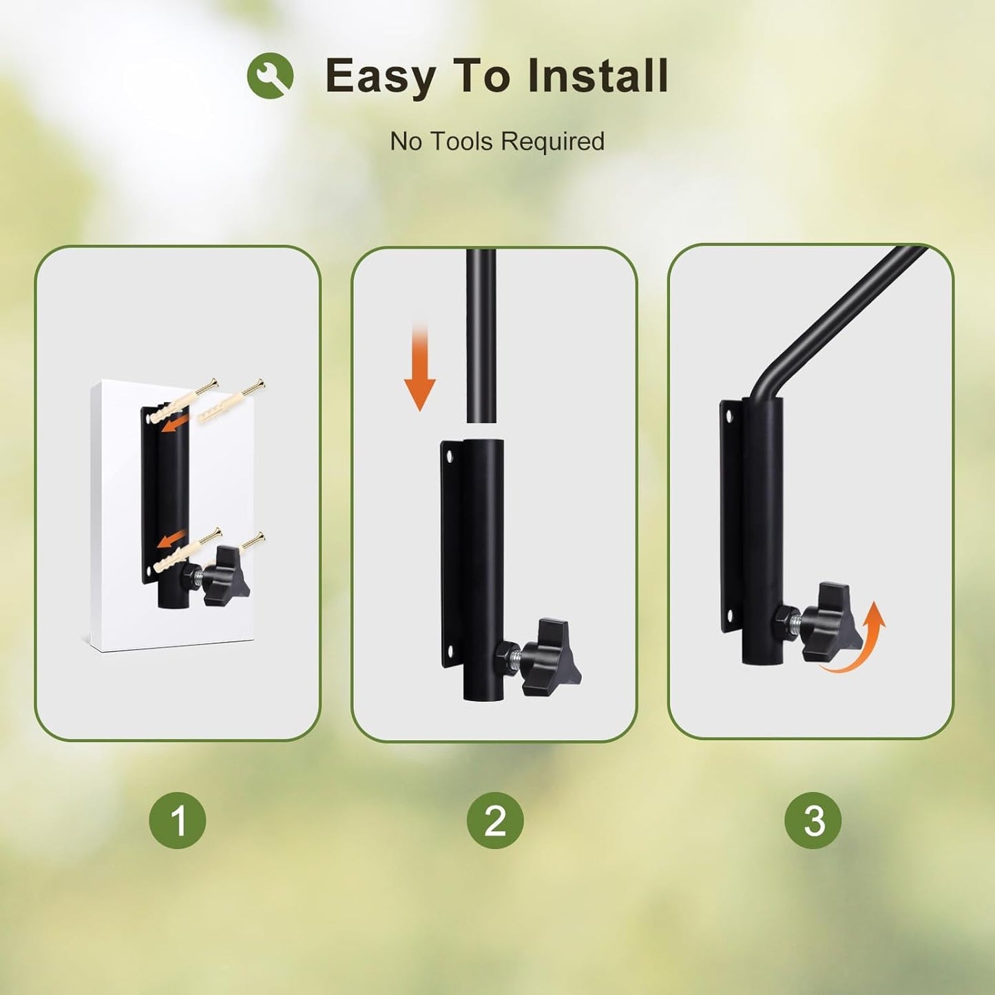 MIXXIDEA Deck Hook Outdoor Hanging Brackets:43 Inches Wall Mounted Hook Plants & Wind Chimes Risk-Free Lanterns Large Wind Chimes Lanterns