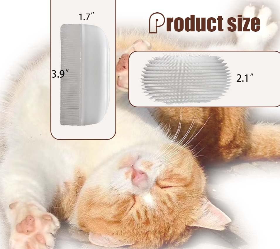 SoarExcelleryy Soft Fur Cat Brush - Over 1000 gentle cat tongue brushes with prickly serrations, suitable for sensitive cats - comfortable, lightweight, gentle, perfect for enhancing intimacy, white