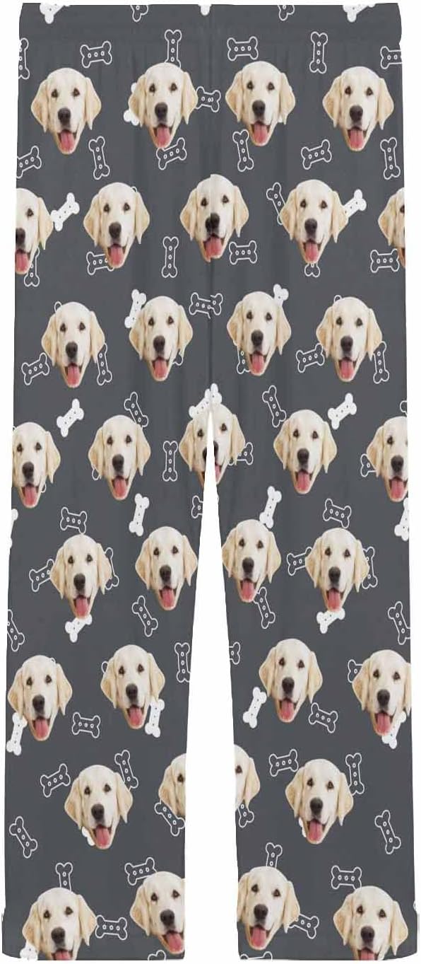 MyPupSocks Customized Face Pajamas Pants Photo Pajama Bottoms for Men S-XXL