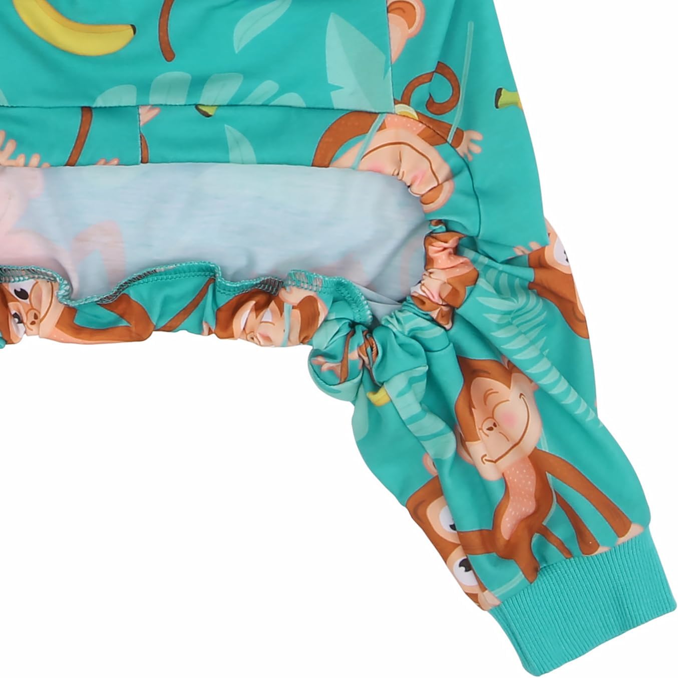 HDE Dog Pajamas One Piece Jammies Jumpsuit Pet Clothes Outfit Stretchy Lightweight Comfy Shirt Pjs for M-3XL Dogs Monkeying Around - M