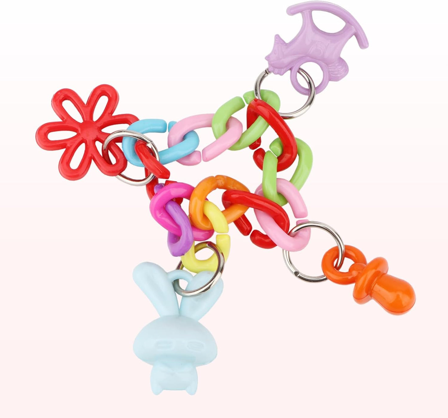 Hypeety Bird Parrot Foot Toy Chewing Swing Bite Toy Plastic Parrot Toys Bird Toys Macaw Toys for Lovebirds Conures Caiques Sun Parakeet Cockatiel Budgie