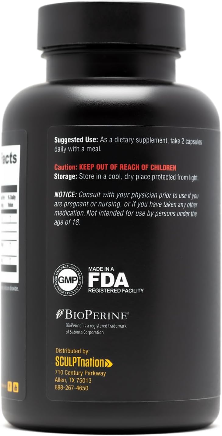 Sculpt Nation by V Shred Powerful Turmeric Supplement - Turmeric Curcumin with Black Pepper & Patented Ingredients for Joint Health - 60-Day Supply