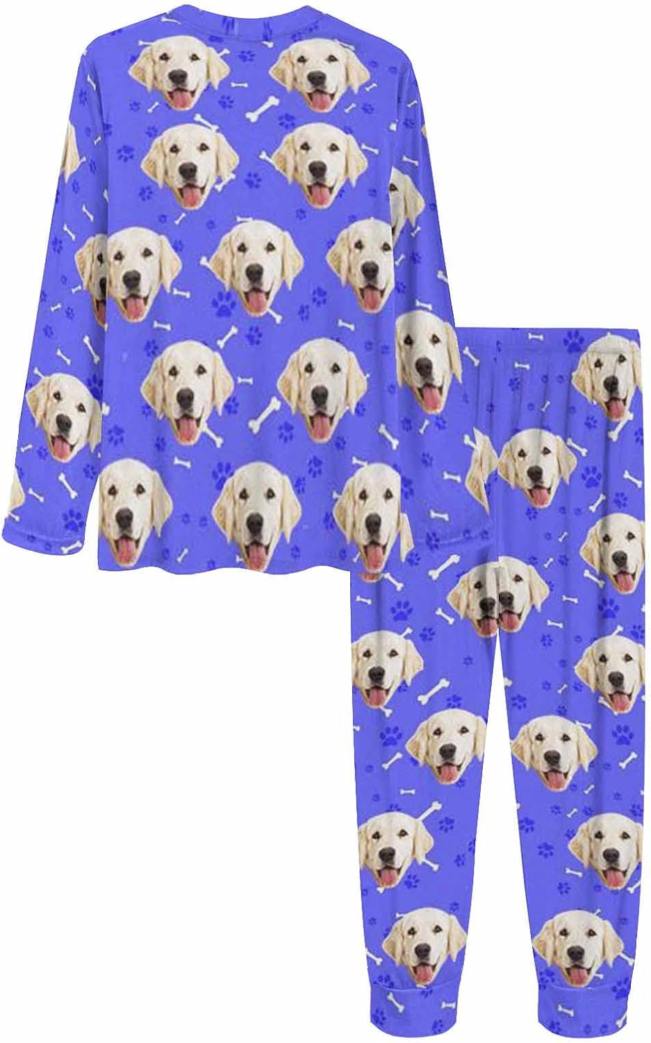MyPupSocks Custom Face Pajamas Sets for Women, Personalized Photo Sleepwear XS-XXL