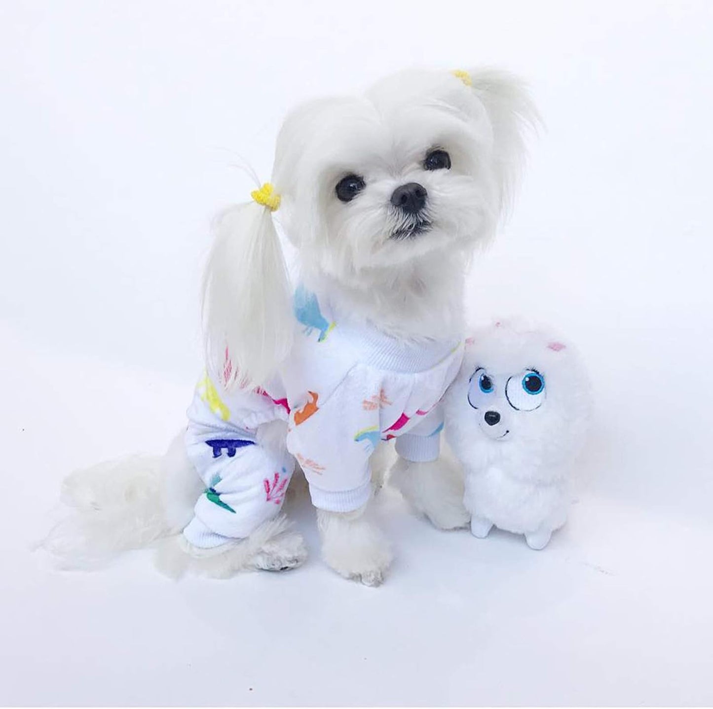 CuteBone Dog Halloween Pajamas Puppy Onesies Small Dogs Soft Pjs Coat Cat Apparel Comfy Pet Christmas Clothes Outfit Doggie Bodysuit PJD04