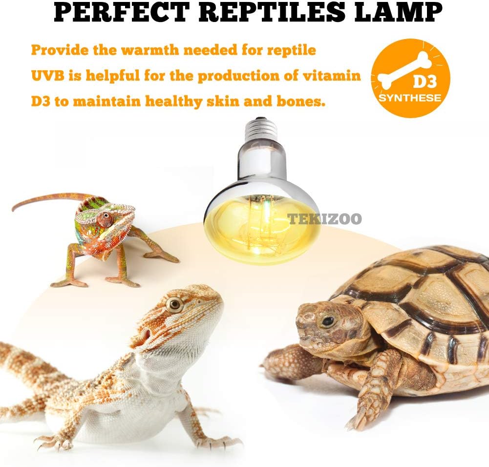UVA UVB Sun Lamp High Intensity Self-Ballasted Heat Basking Lamp/Light/Bulb for Reptile and Amphibian (125W)