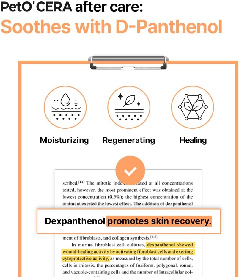 PetO’Cera Waterless Shampoo for Dogs & Cats–No Rinse Foam, Lick-Safe, Itch Relief, Detangles & Moisturizes, Hypoallergenic, Vet-Approved, 5.07oz/150ml