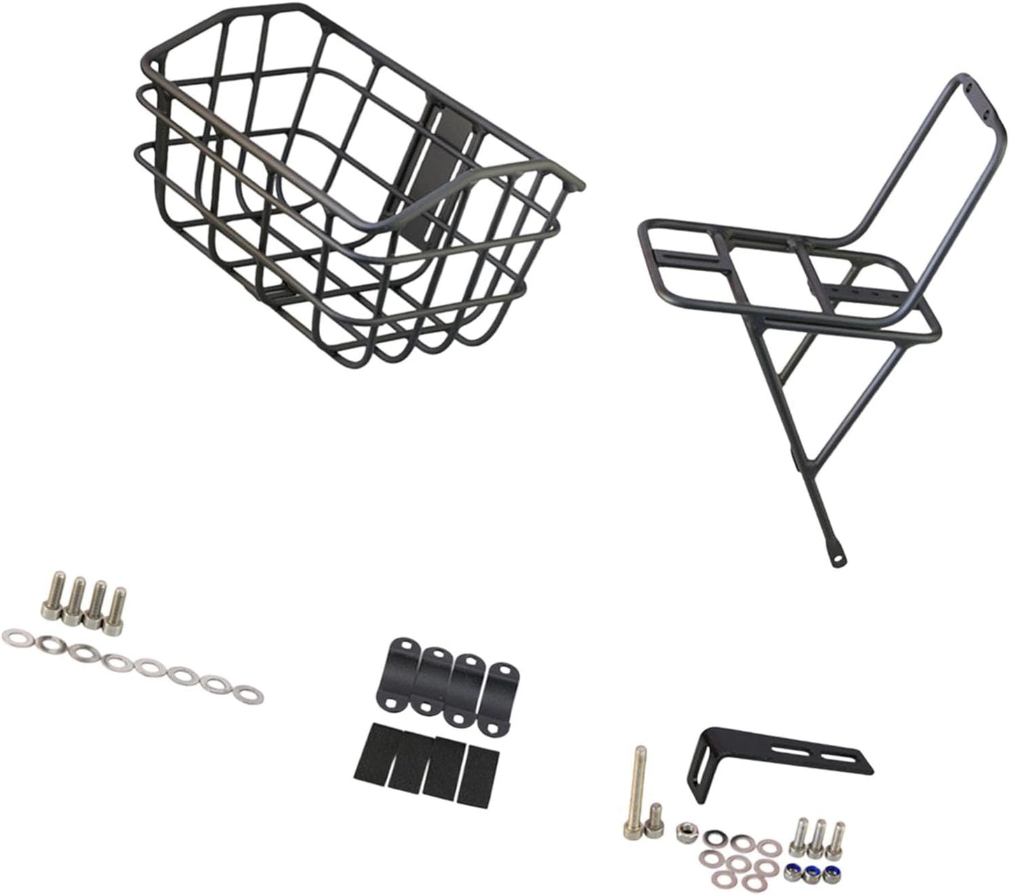 Basket Black Front Sturdy Construction Aluminum Alloy Large Capacity Accessories Cargo Container for Pet Transport