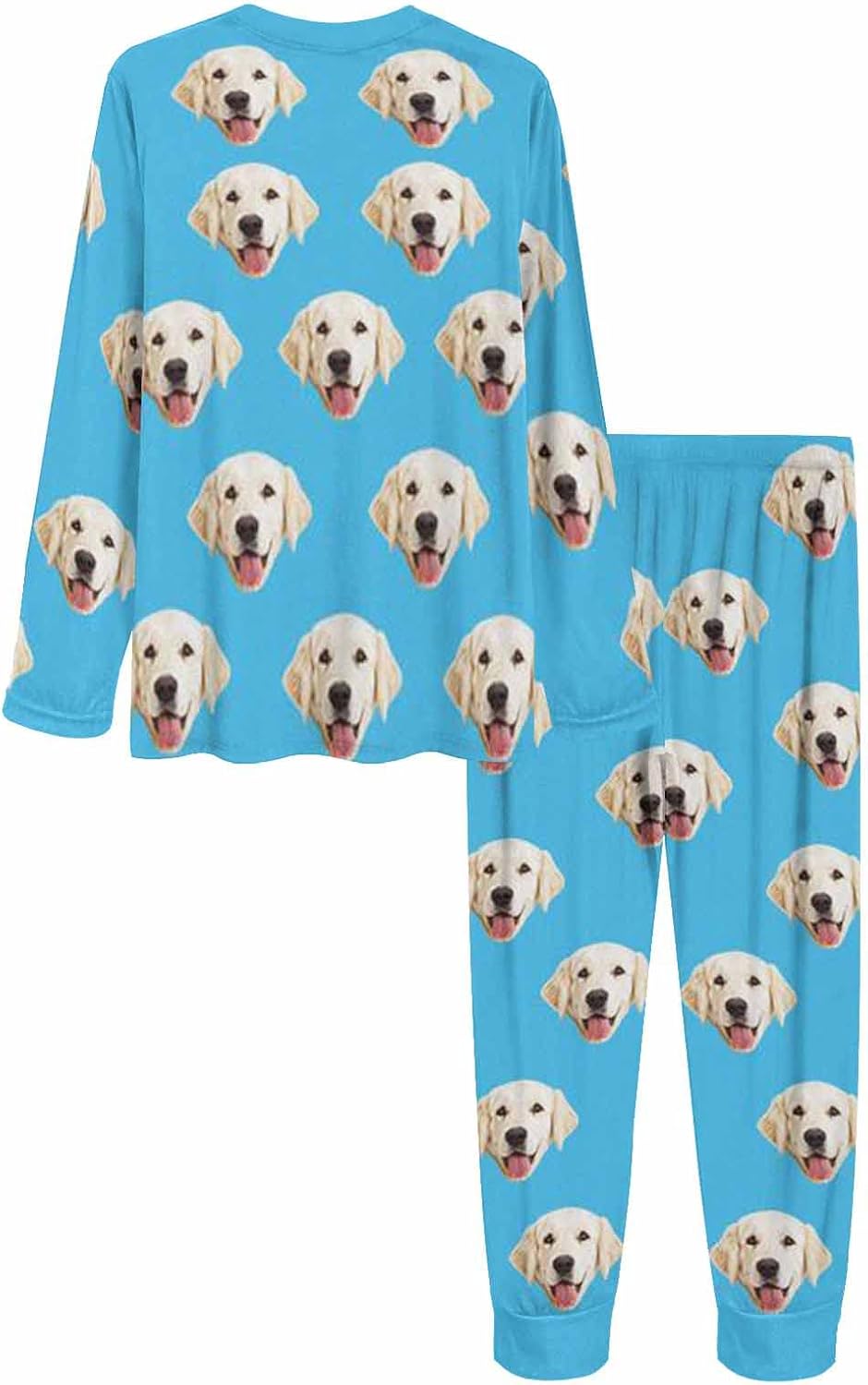 MyPupSocks Custom Face Pajamas Sets for Women, Personalized Photo Sleepwear XS-XXL