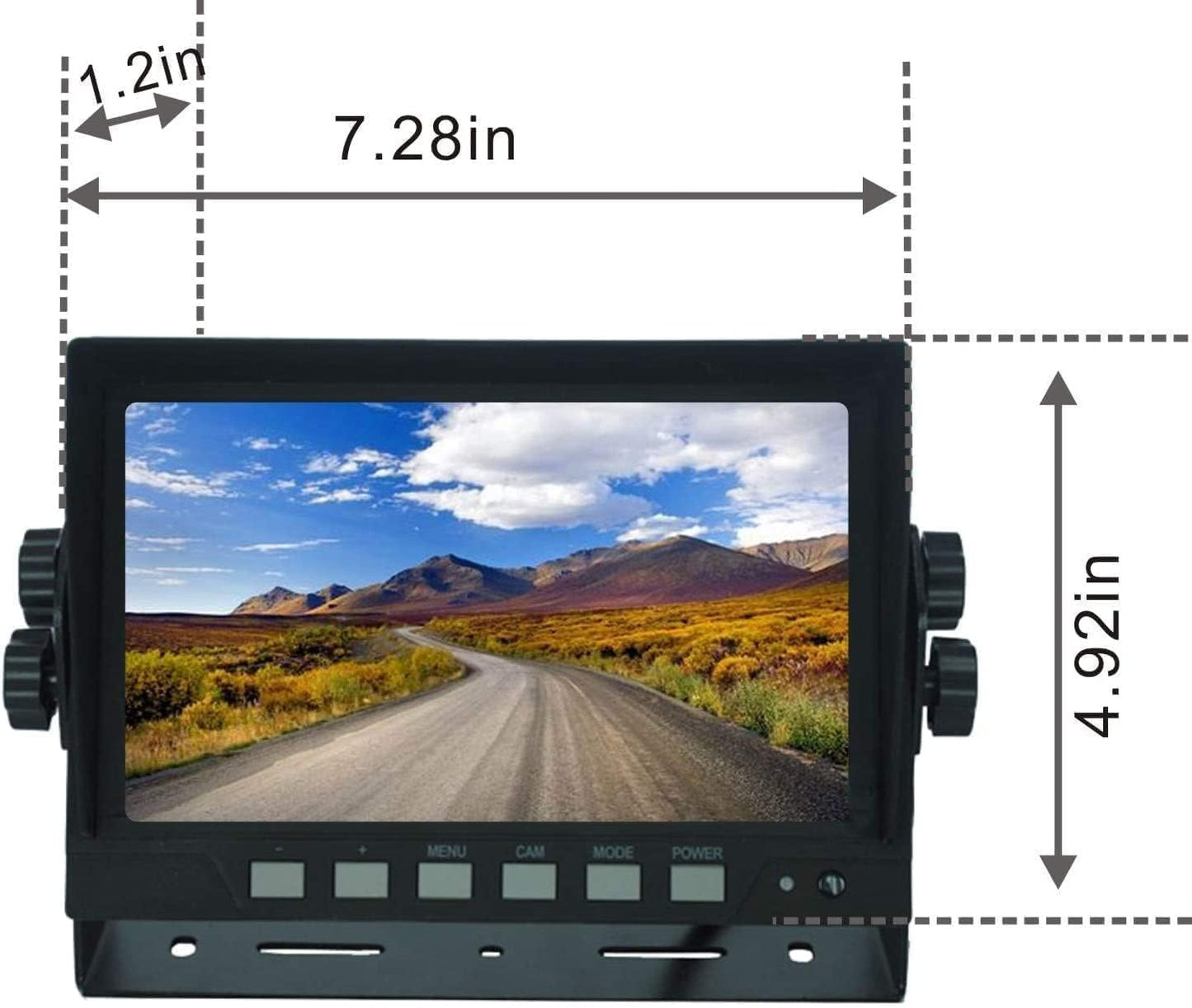 AHD 1080P Wired Reverse Rear View Backup Camera System,2 IR Camera with Waterproof IP69K, 7" Single View Monitor with TVS Protector,Vibration-Proof 10G for Tractor/Truck/Skid Steer/Heavy Equipment