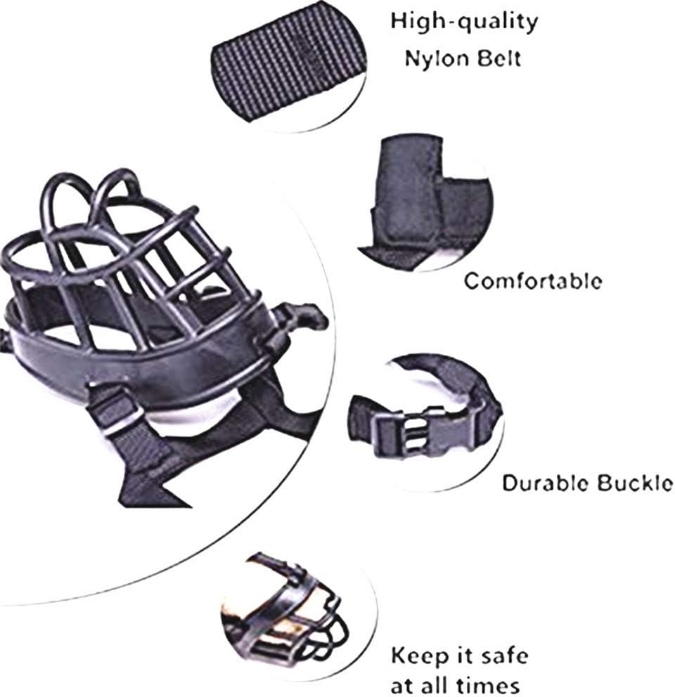 Basket Dog Muzzles-Soft Adjustable Breathable Mask Anti Biting Chewing Barking Training Dog Muzzle for Small Medium Large Dogs (Black, 2: Snout 6.7-10.2")