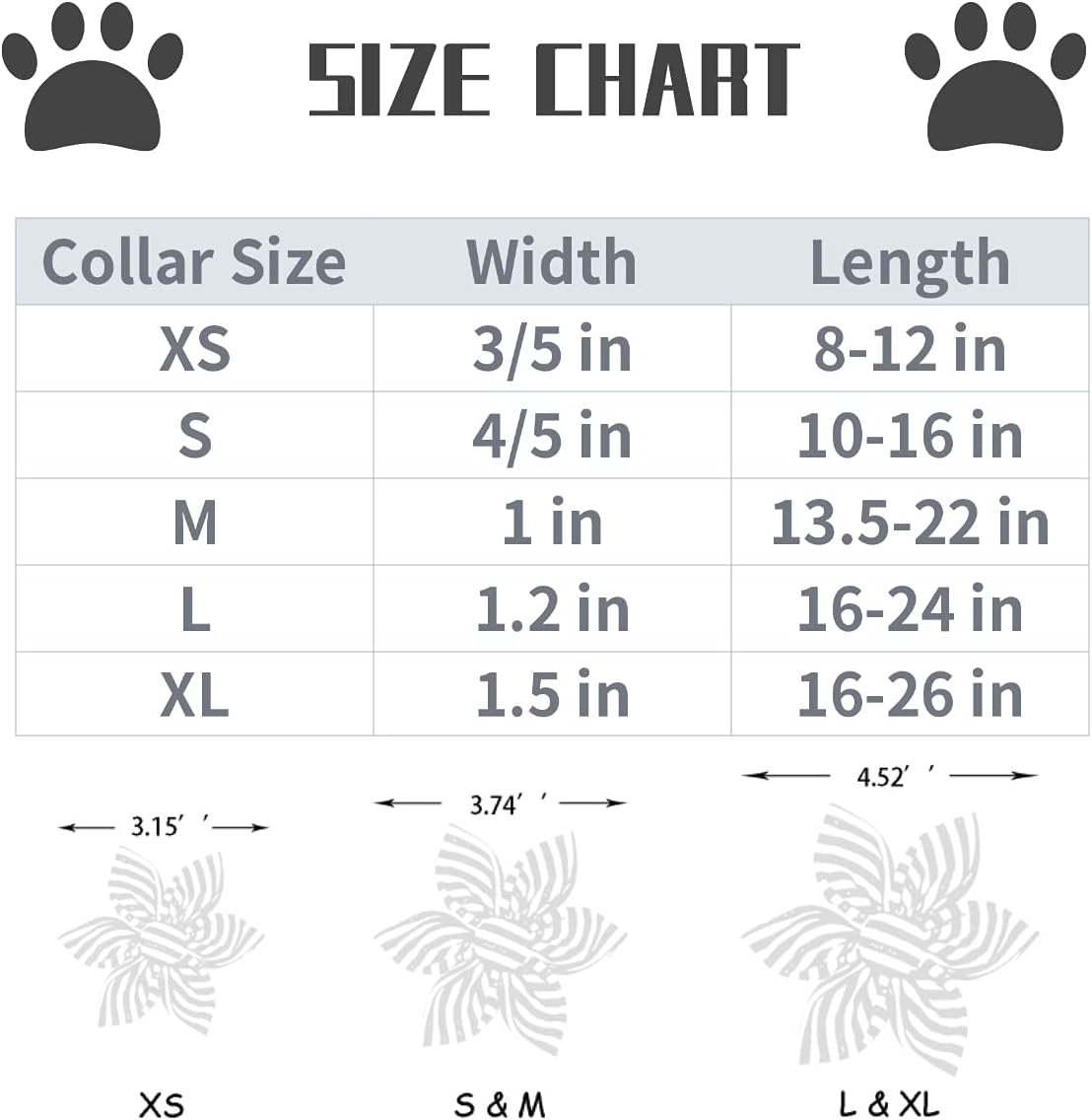 Lionet Paws Dog Collar with Flower - Cute Cotton Adjustable Flower Dog Collar with Metal Buckle for Large Dog Girl Gift, XL, Neck 16-26in