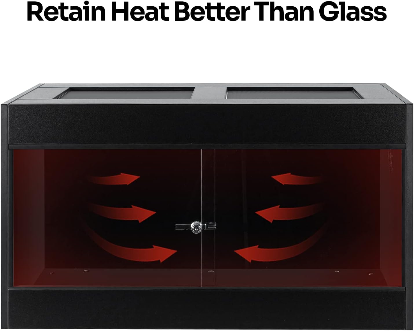 OIIBO 50 Gallon Reptile Original Wood Enclosure, Reptile Terrarium with Double Hinge Sliding Doors and Top Screen Ventilation Black Reptiles Habitat Lounge (Knock-Down) (36"x18"x18")