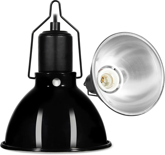 DXOPHIEX 5.5 inch Dome Reptile Light Fixture Reptile Heat Lamp UVB Light Fixture for Bearded Dragon, Lizard, Hermit Crab, Turtle Tank and Terrarium(Max 100W)