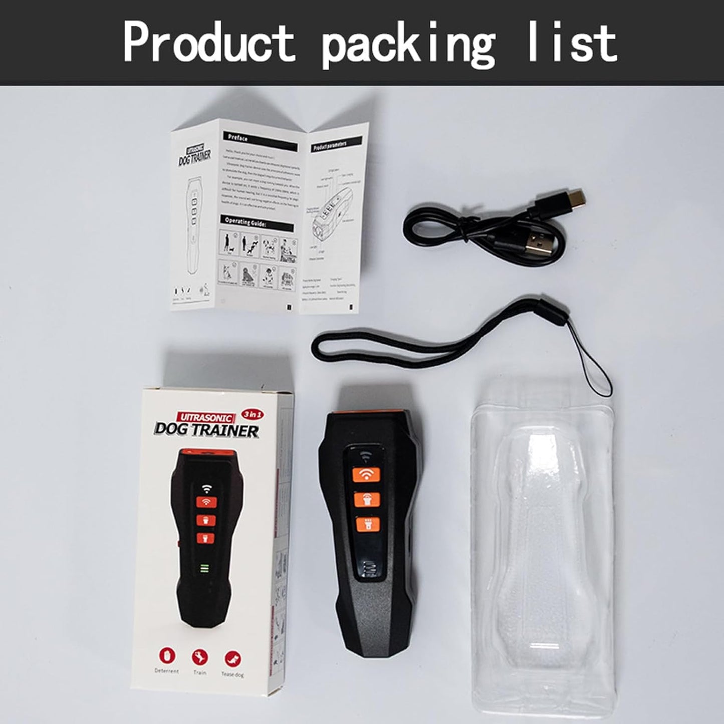 No Bark Ultra, Nobark Ultra Dog Bark Deterrent Device - Long Range Ultrasonic Anti Barking Device for Indoor & Outdoor, Stop Puppy from Crying at Night, Rechargeable Bark Shield for Dogs (Black +Gray)