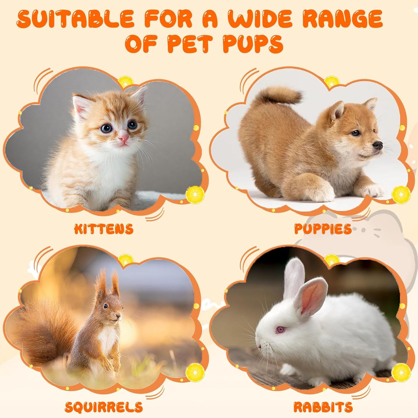 Pet Feeder Bottle Animal Feeding Bottles Kitten Bottles for Nursing Dog Cat Milk Feeding Bottle Anti-Choking Design for Newborn Kittens Puppies Small Animals (20 ml)