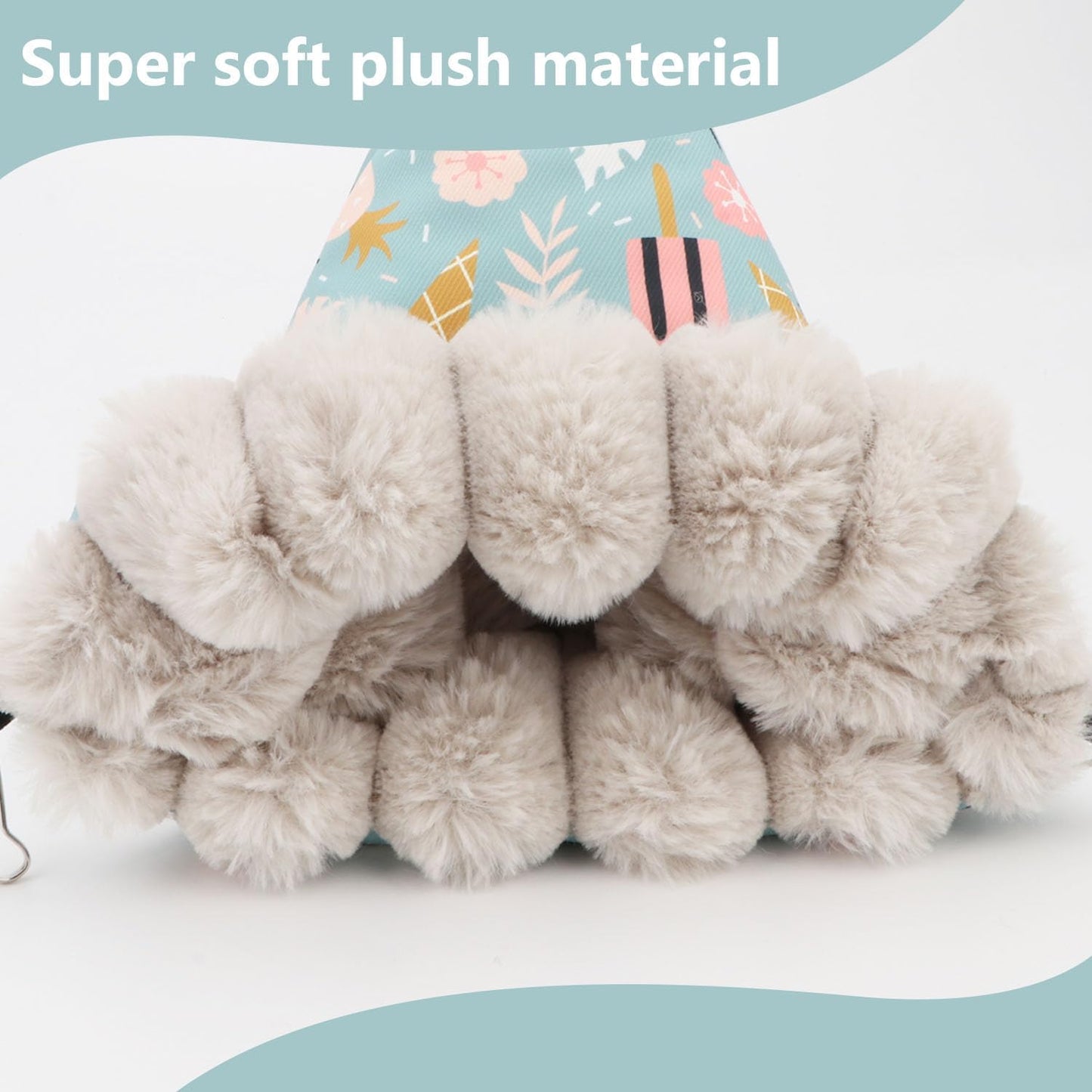 Wontee Bird Nest House Winter Warm Hanging Hammock Bird Bed Snuggle Hut for Parakeets Budgies Caique Conures Cockatiels (Large, Blue)