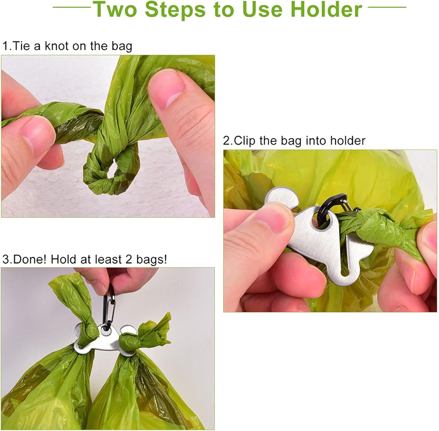 Dog Waste Bag Dispenser Pet Poop Bags Holder for Doggie Waste Bags Dispensers Soft Fabric Zipper Small Doggy Puppy Pouch for Leash Accessory Attachment with Carrier,2PC Grey