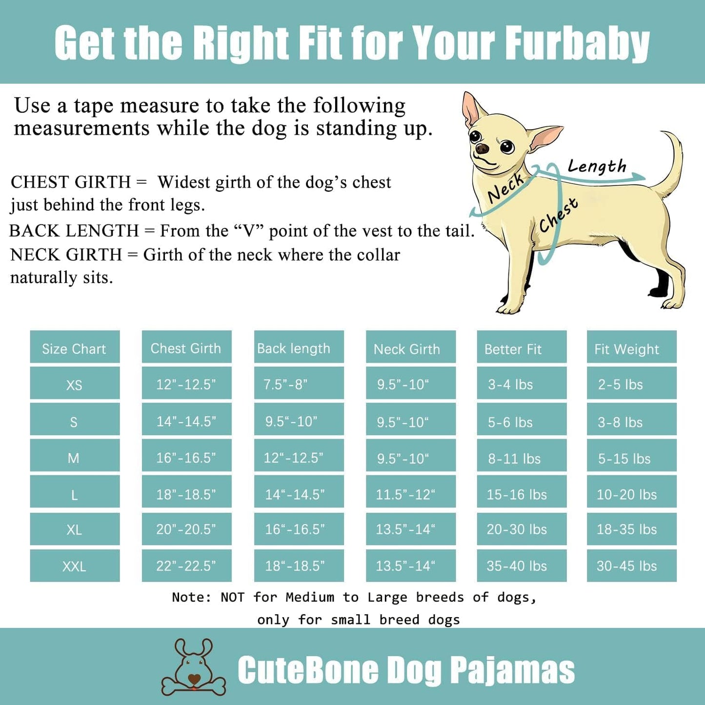 CuteBone Dog Halloween Pajamas Puppy Onesies Small Dogs Soft Pjs Coat Cat Apparel Comfy Pet Christmas Clothes Outfit Doggie Bodysuit P281XL