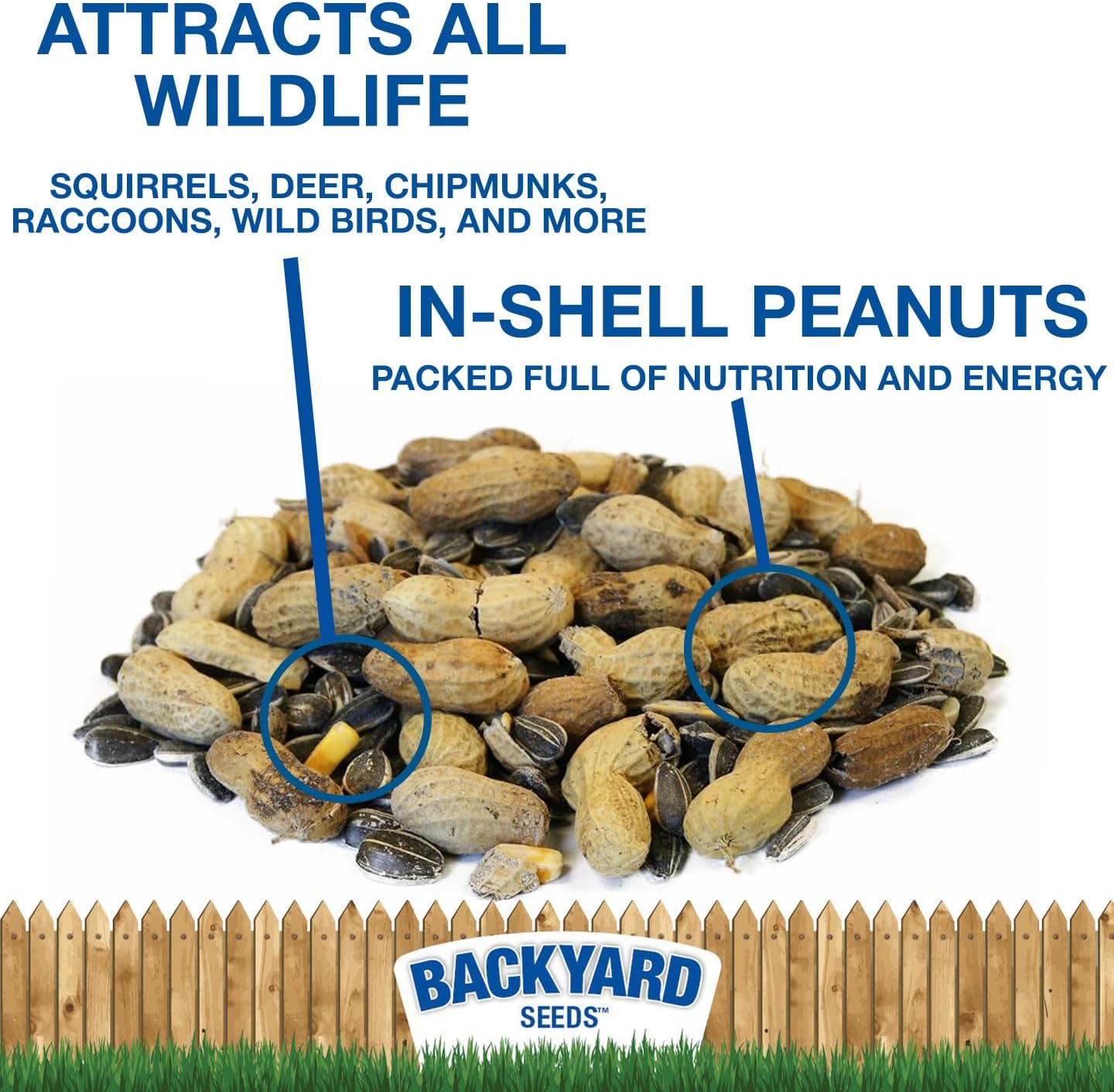 CountryMax Backyard Seeds Squirrel and Friends Wildlife Feed – 20 lb Non-GMO Mix for Squirrels, Deer, Birds, Rabbits, Chipmunks & More – All-Natural Backyard Animal Food