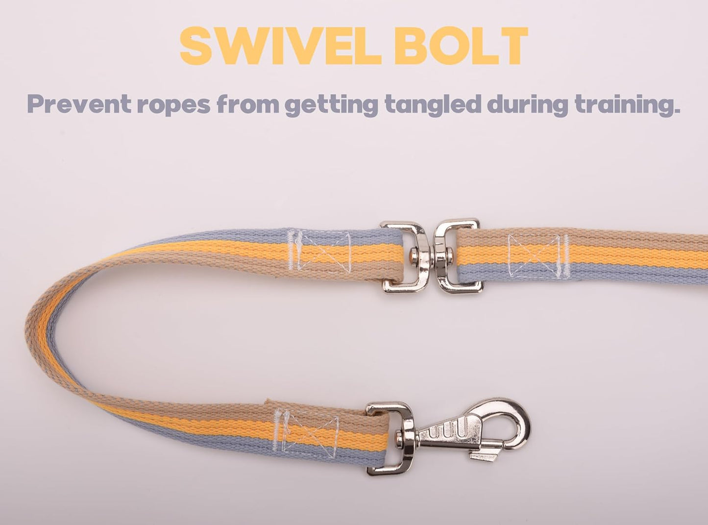 Cord Cotton Lunge Line with Rubber Stop,Equine Lunge Line for Horses with Swivel Bolt Snap,24 ft (Contrasting Colors, 24ft)