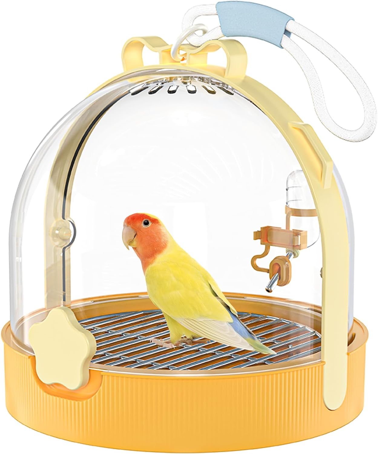 Birdcages,Carriers,Small Bird Travel Cage Carrier, Bird Carry Transport Bag,Small Animal Carrier, Travel Carry-Out Cage with Water Bottle (Yellow)