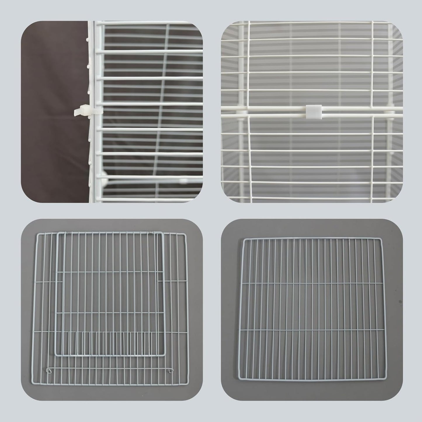 Standing Large Bird Cage, Parakeet Cage with Detachable Stand & Wheels, Wide Flight Birdcage for Parrot Cockatiel Conure Budgie Canary Finch Lovebird