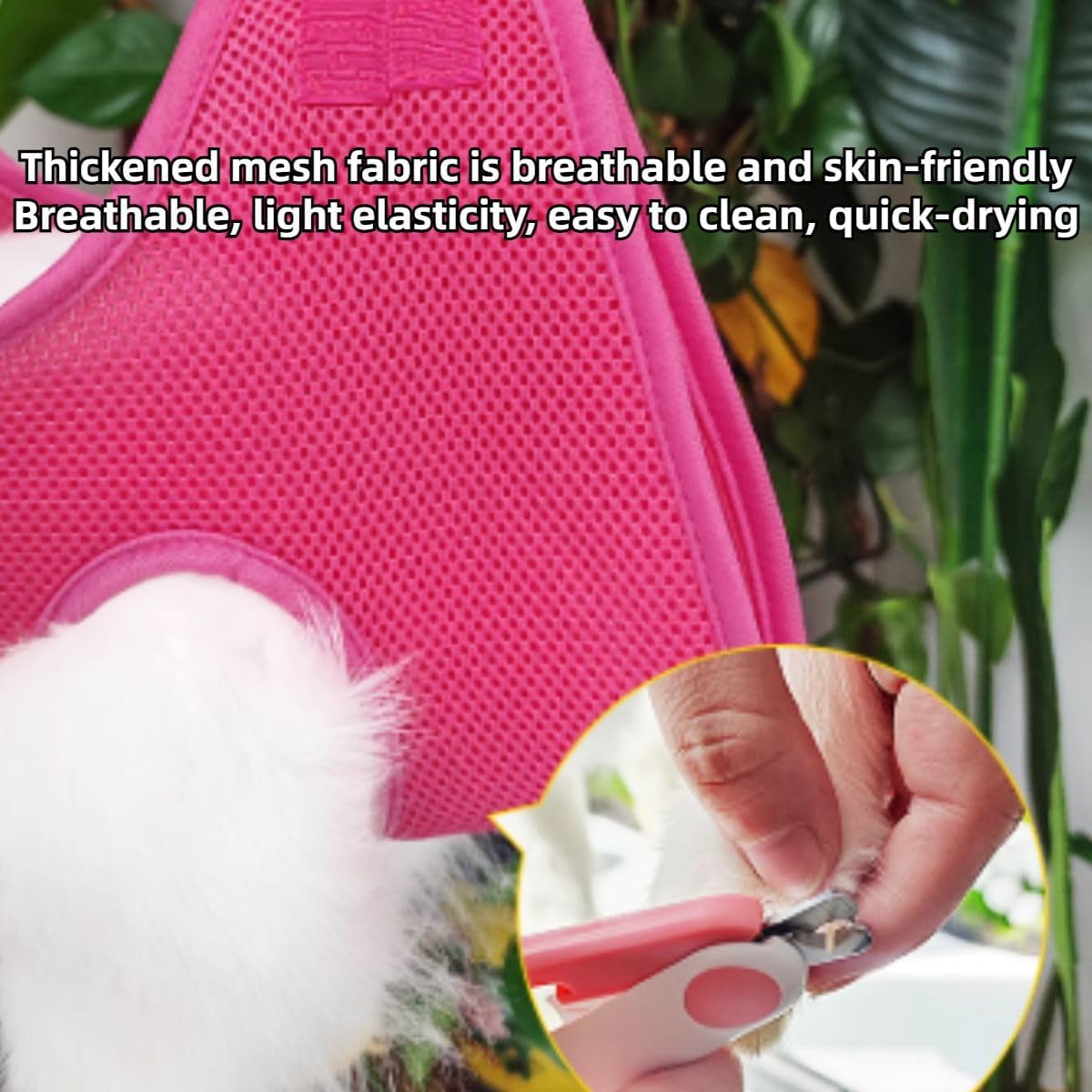 Rabbit Grooming Hammock with Safety Belt for Nail Clipping, Grooming, Bunny Bathing Bag for Nail Trimming, Cat Claw Care Bag, Small Animal Grooming Harness (Red,X-Small)