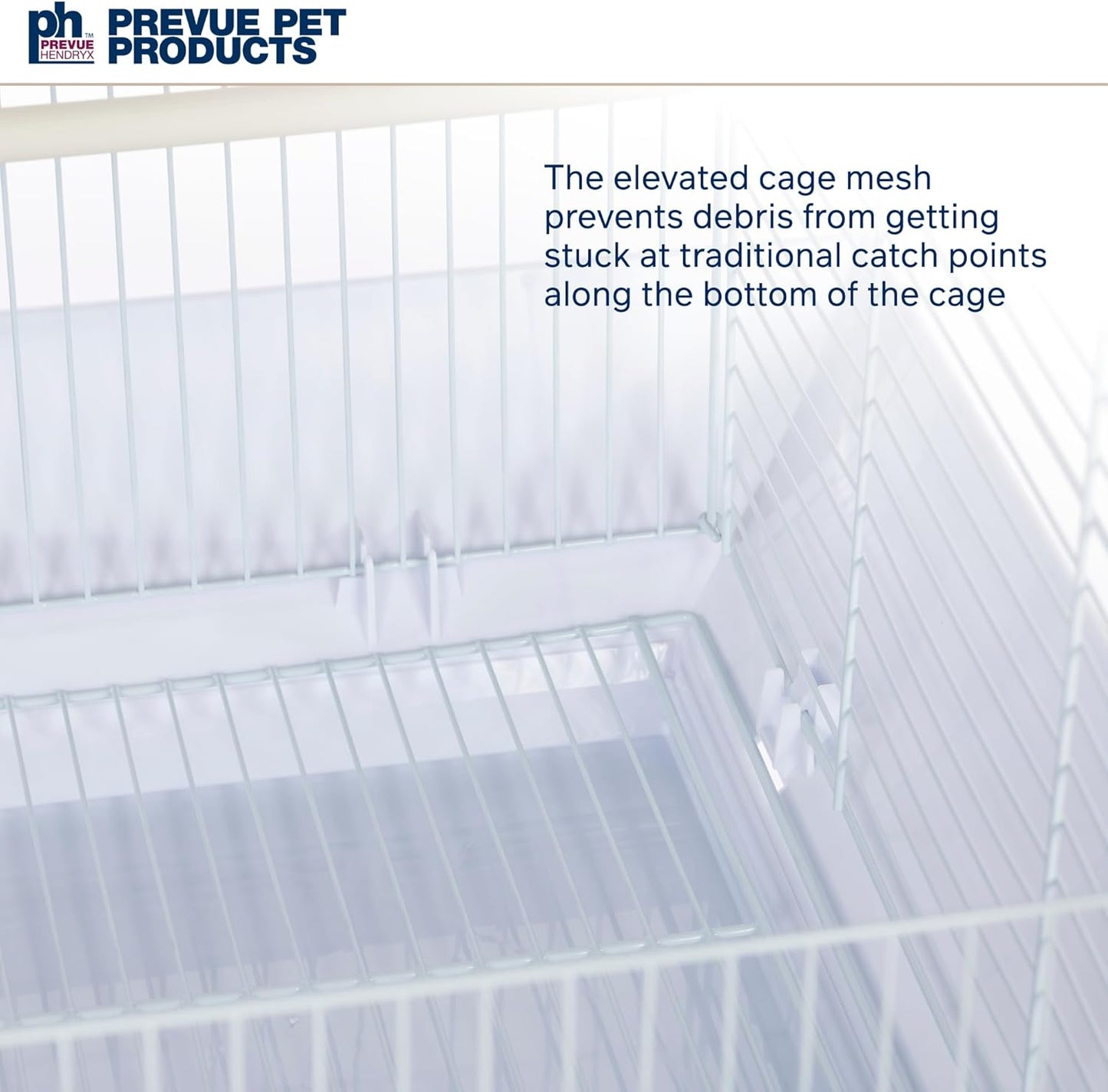 Prevue Hendryx SP850W/W Clean Life Cockatiel Cage, White,1/2"