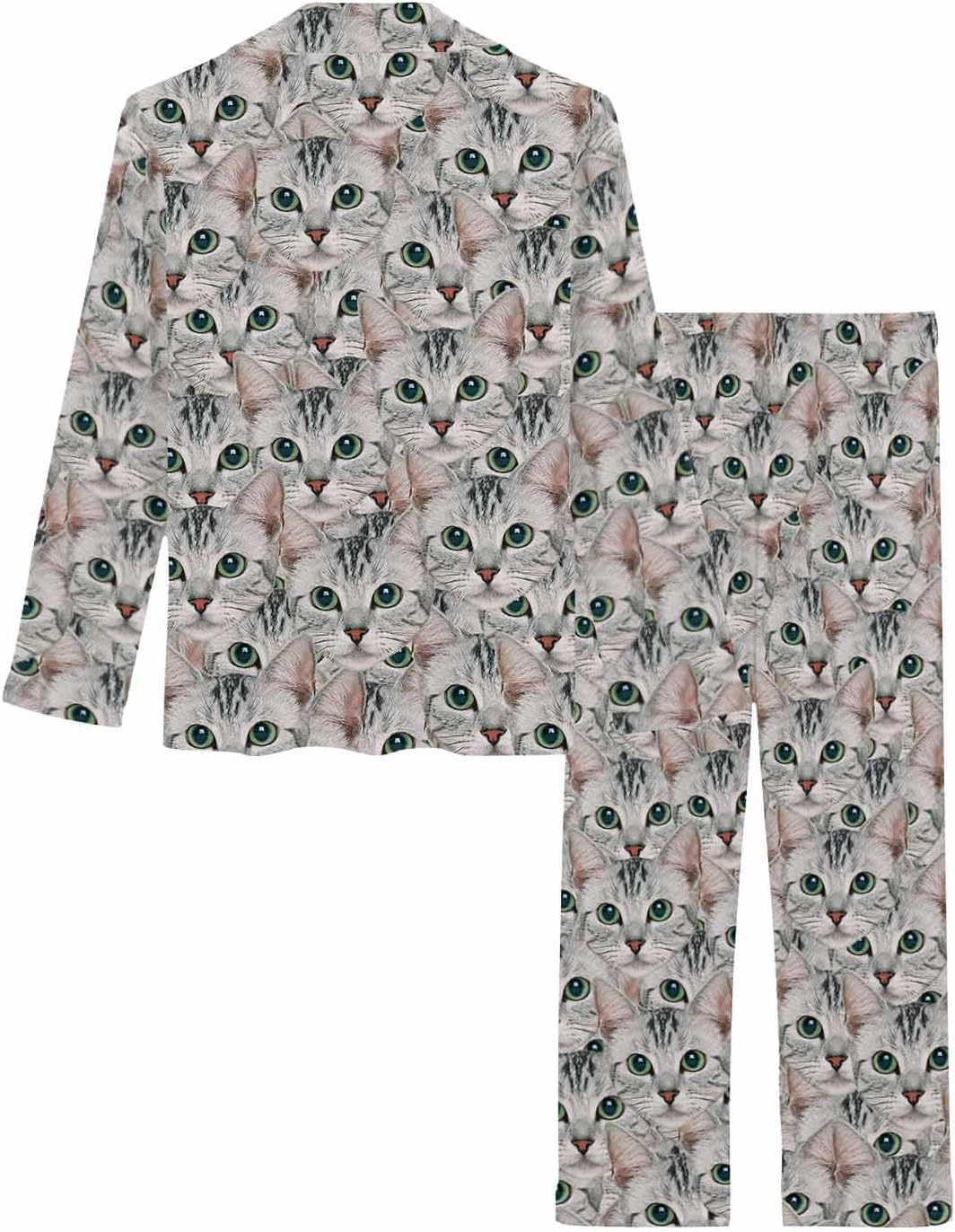 MyPupSocks Custom Face Pajamas for Women Set, Personalized Photo Long Sleepwear XS-XXL