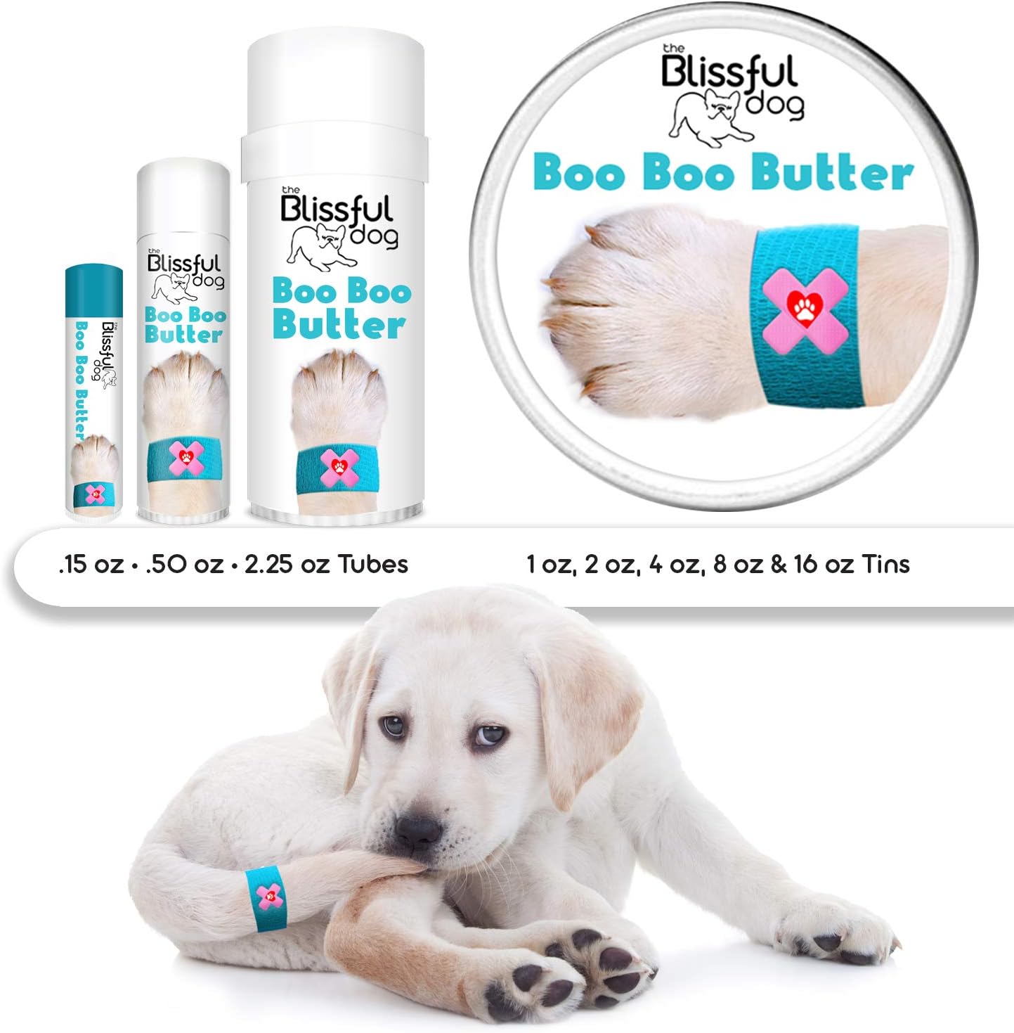 The Blissful Dog 3 Cute Puppies Boo Boo Butter, 0.50 oz