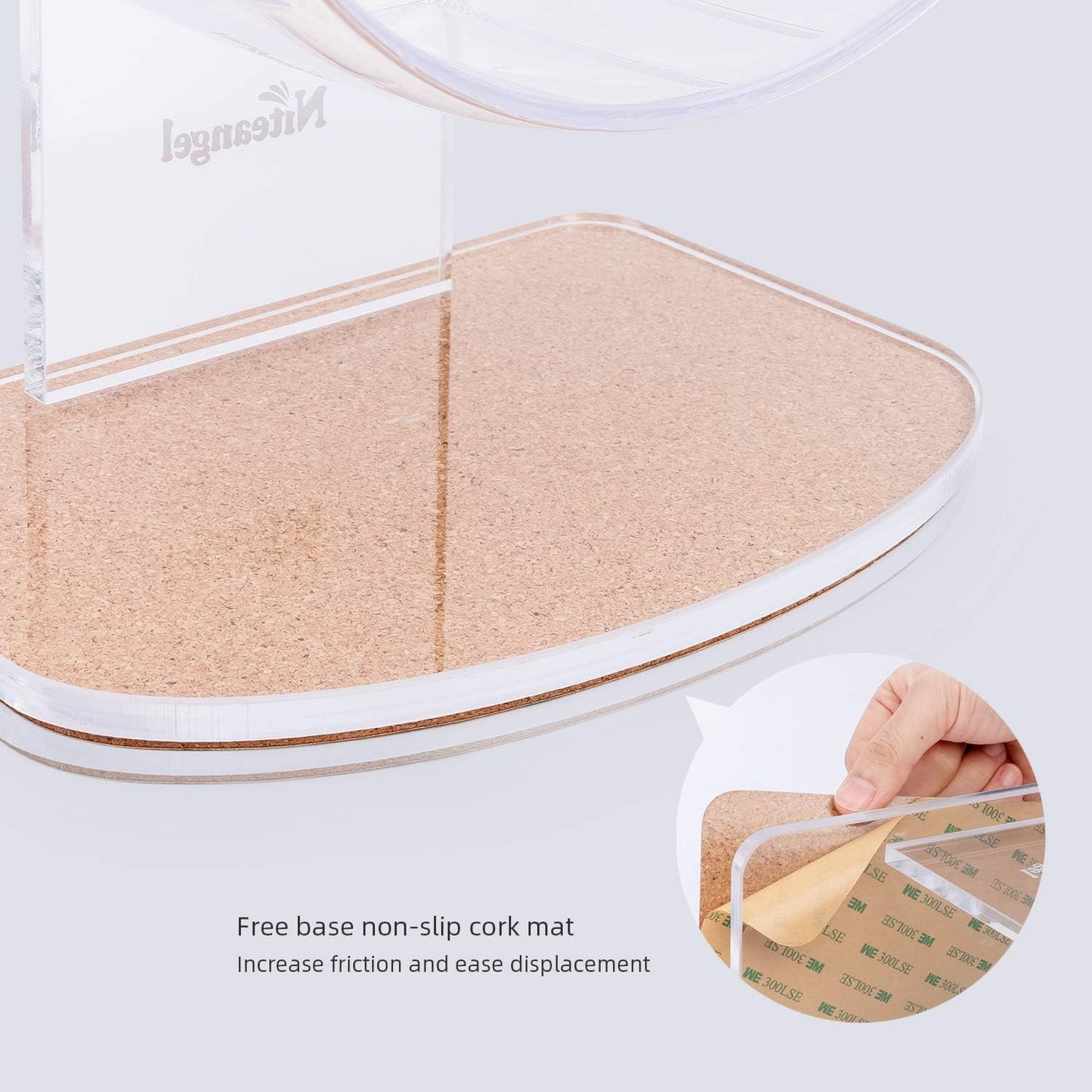 Niteangel Super-Silent Hamster Exercise Wheels - Quiet Spinner Hamster Running Wheels with Adjustable Stand for Hedgehog Gerbils Mice or Other Small Animals (S, White)