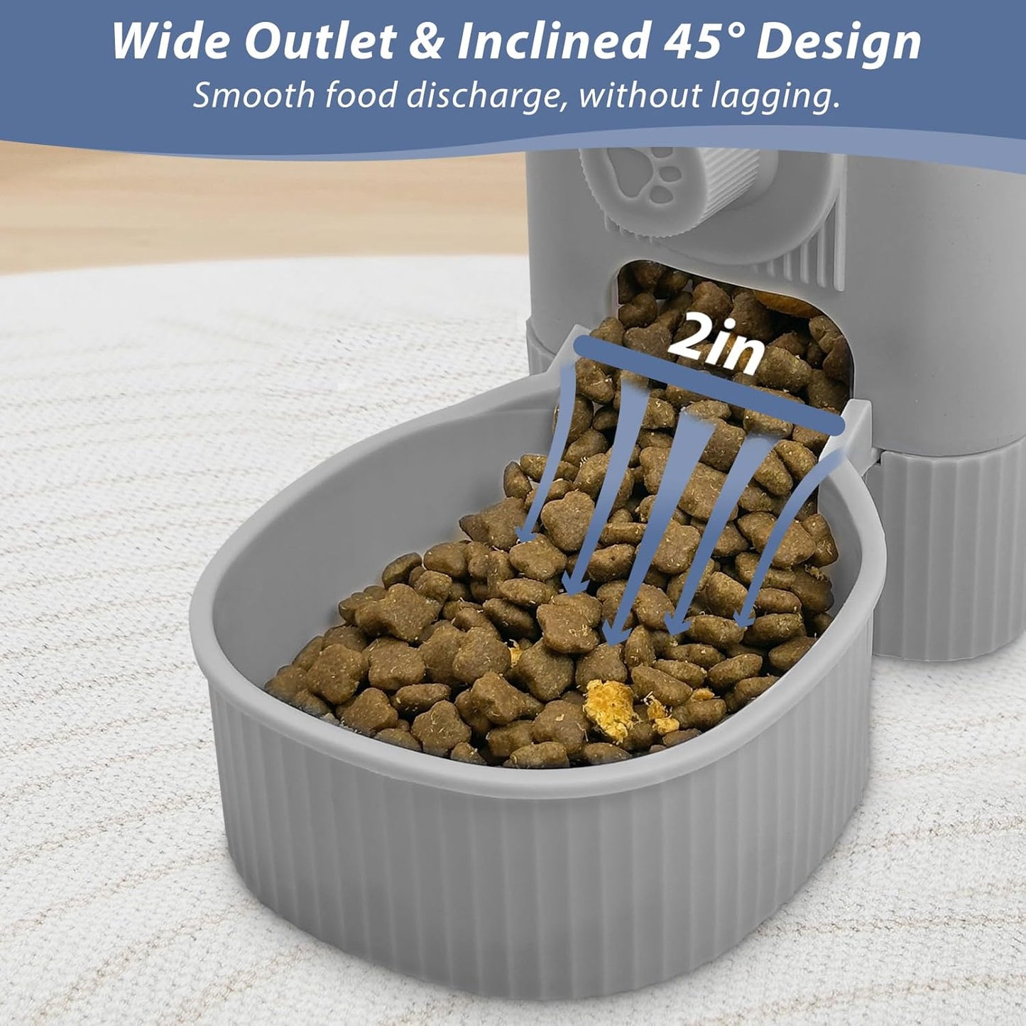 Fhiny Rabbit Food Dispenser, 40oz Large Capacity Hanging Gravity Bunny Feeder for Cage Automatic Guinea Pig Feeding Bowls Pet Food Storage for Bunny Guinea Pig Chinchilla Ferret Cat Puppy