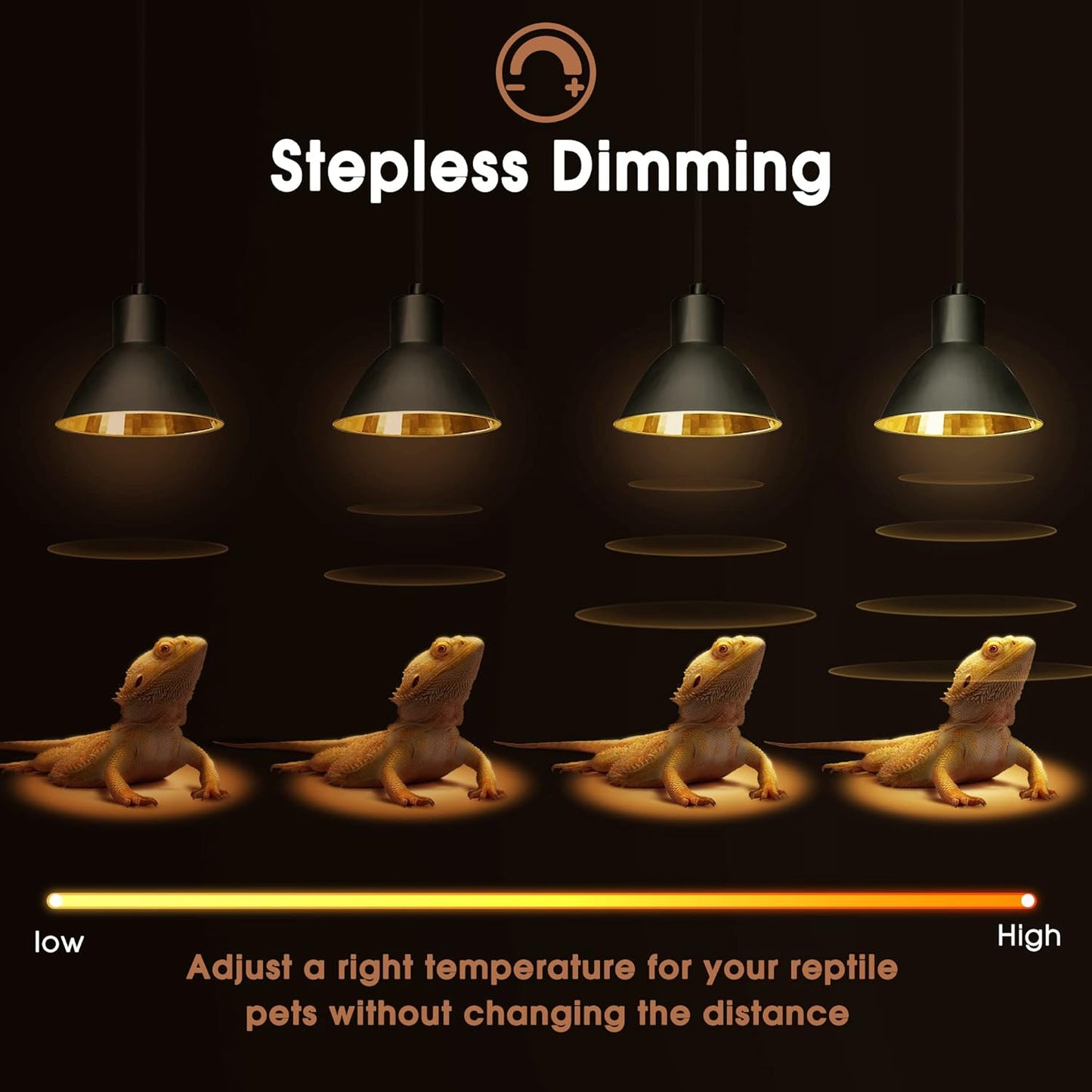 Reptile Heat Lamp 50W G9 Halogen Heat Bulb & Dome Reptile Light Fixture, Aluminum Reflector, UVA Basking Light for Reptiles, Dimmable Heat Lamp for Chicken Turtle Snake Gecko Lizard