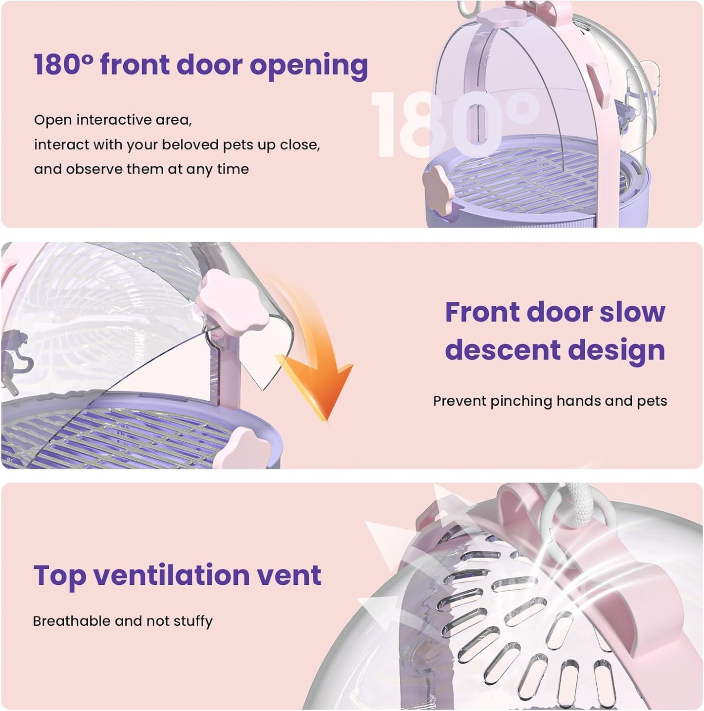 Birdcages,Carriers,Small Bird Travel Cage Carrier, Bird Carry Transport Bag,Small Animal Carrier, Travel Carry-Out Cage with Water Bottle (Yellow)